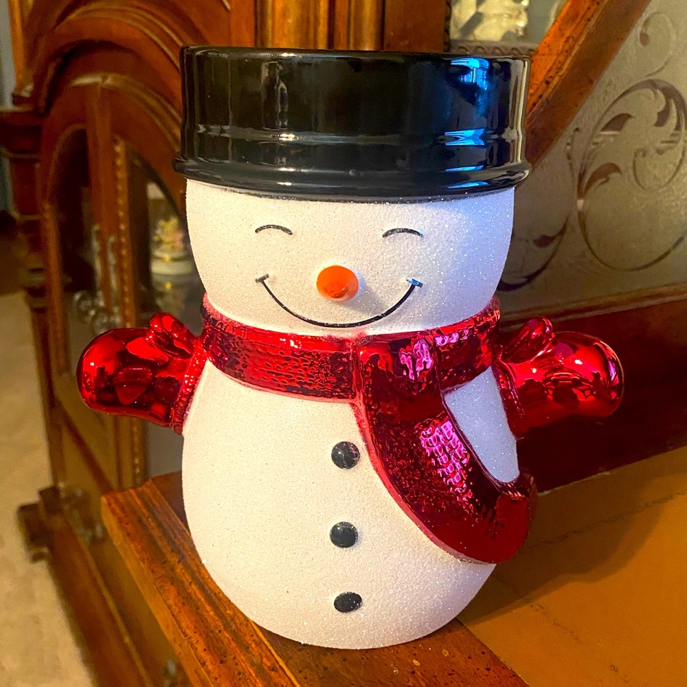 Bath & Body Works Christmas 🎄Snowman ⛄️ 3 Wick Candle Holder